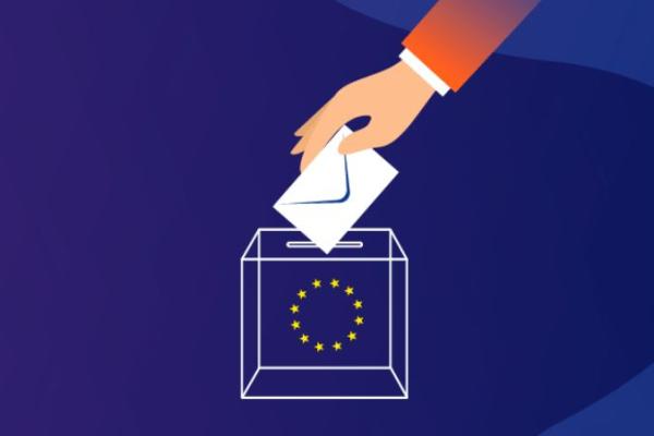 elecciones europeas 2024 - imagen de mano introduciendo voto en urna electoral